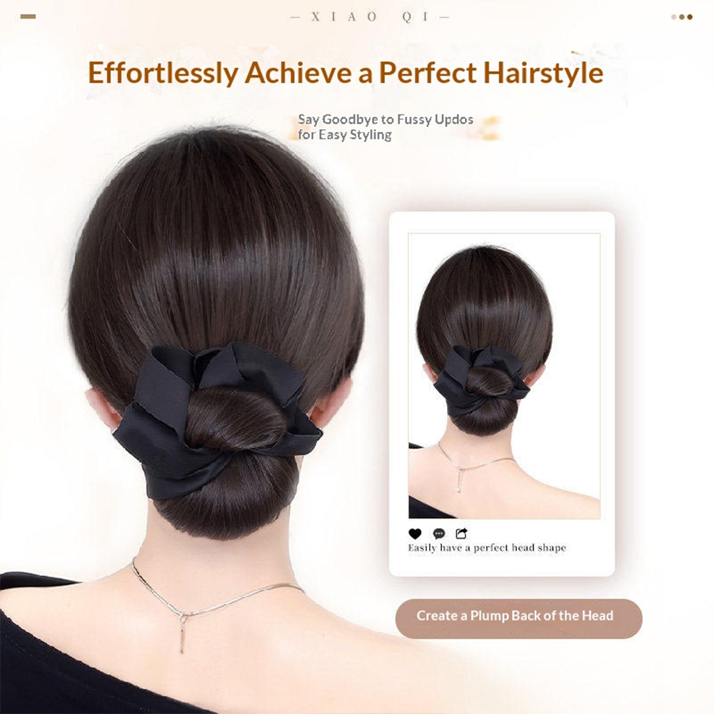 AliExpress Low Synthetic Bun Ponytail Hair Natural Fluffy Claw Clip Chignon Hair For Women Lazy Bun Wig Bag Hair Accessories For Daily Use, view 4