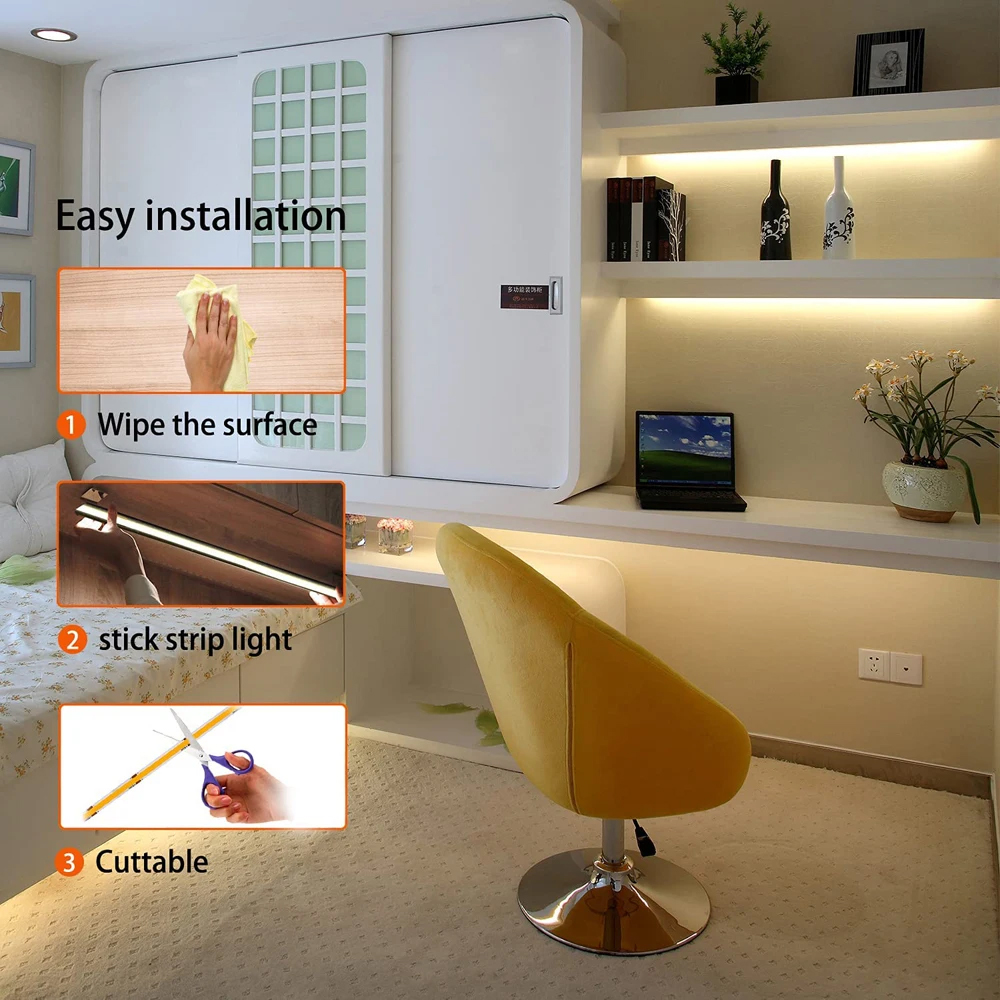AliExpress Lqhzmyy 12V COB LED Strip Light (5m, 3000K), view 3