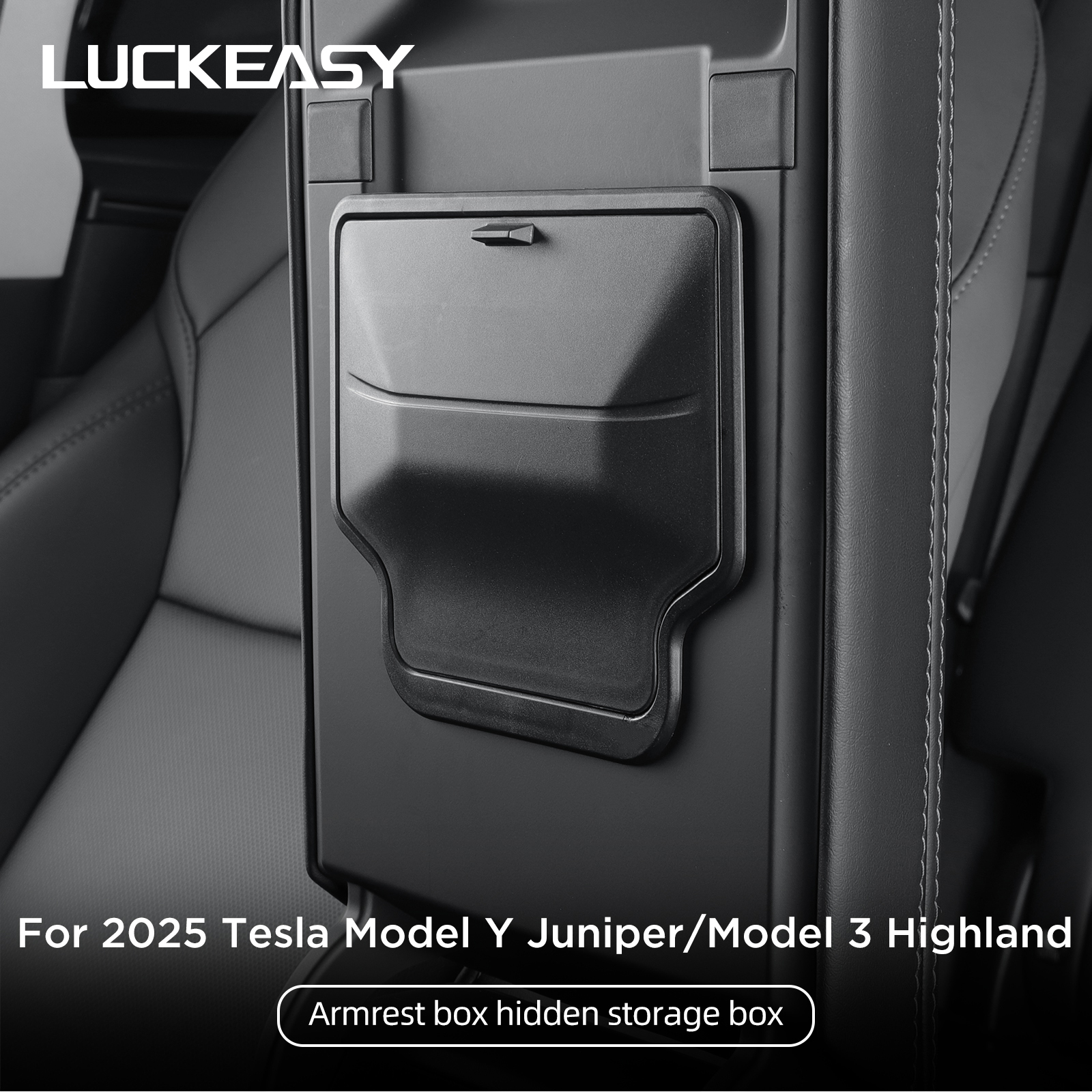 AliExpress LUCKEASY for Tesla Model 3 Highland/Model Y Juniper 2025 2026 Car Armrest Box Hidden Storage Box Center Console Storage Case
