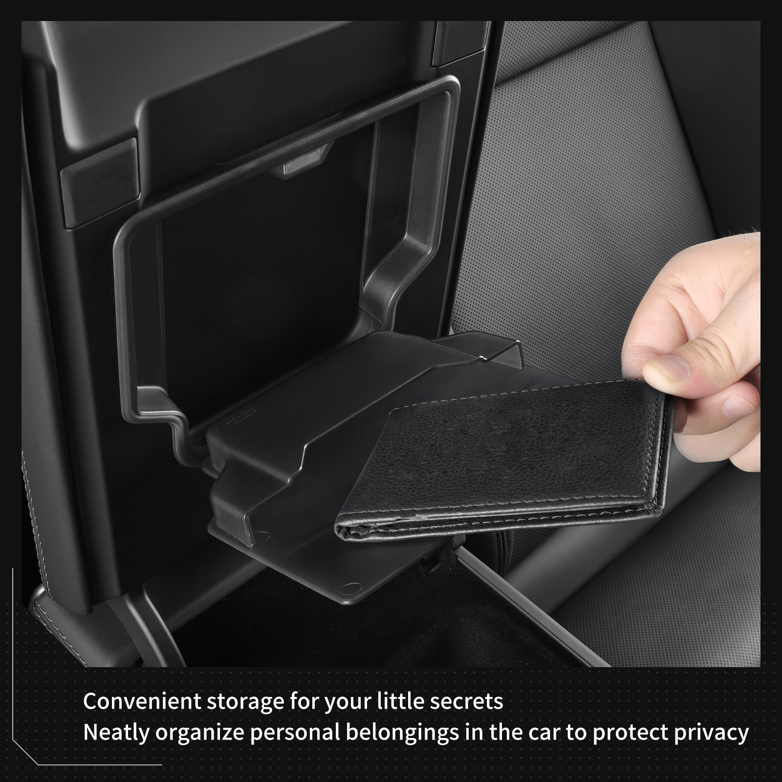 AliExpress LUCKEASY for Tesla Model 3 Highland/Model Y Juniper 2025 2026 Car Armrest Box Hidden Storage Box Center Console Storage Case, view 4