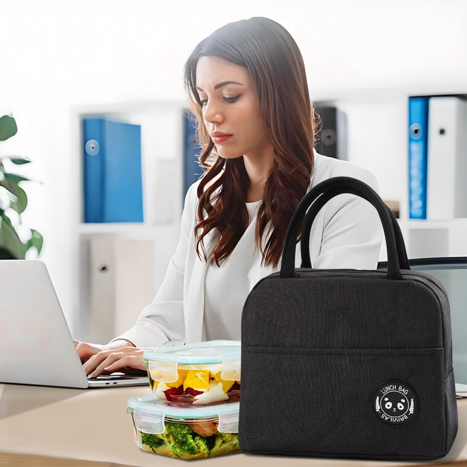 AliExpress Lunch Bag Insulated Cooler Bag Women and Men Reusable Cooler Tote Lunch Box Bags Small Tote Lunch Pouch for Work Office Picnic, view 2
