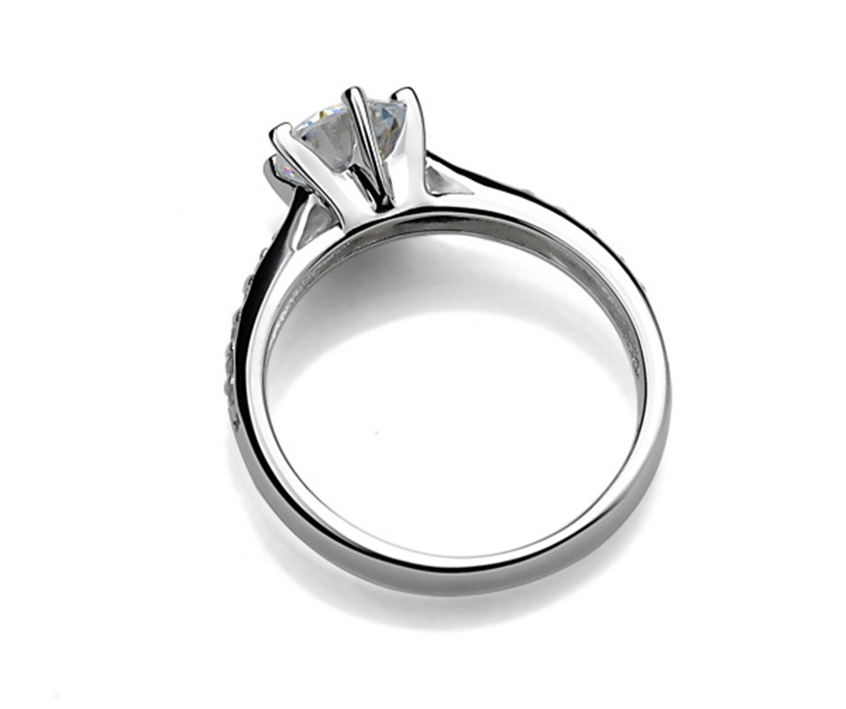 AliExpress 925 Sterling Silver Six-Claw Solitaire Ring, view 5
