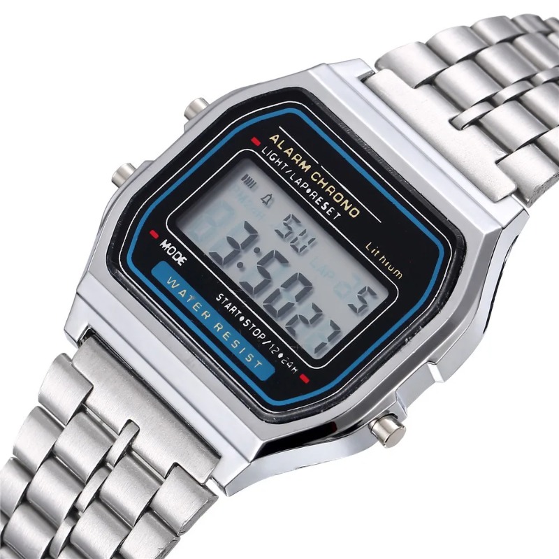 AliExpress Men's LED Digital Wristwatch in Stainless Steel, view 2