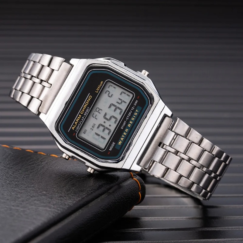 AliExpress Men's LED Digital Wristwatch in Stainless Steel, view 3