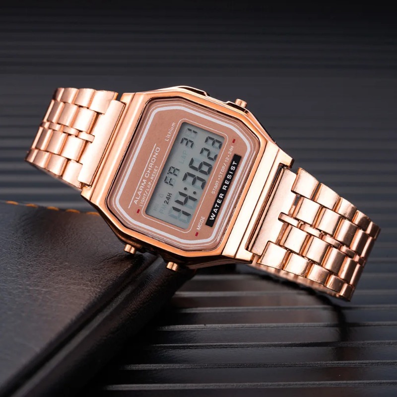 AliExpress Men's LED Digital Wristwatch in Stainless Steel, view 4