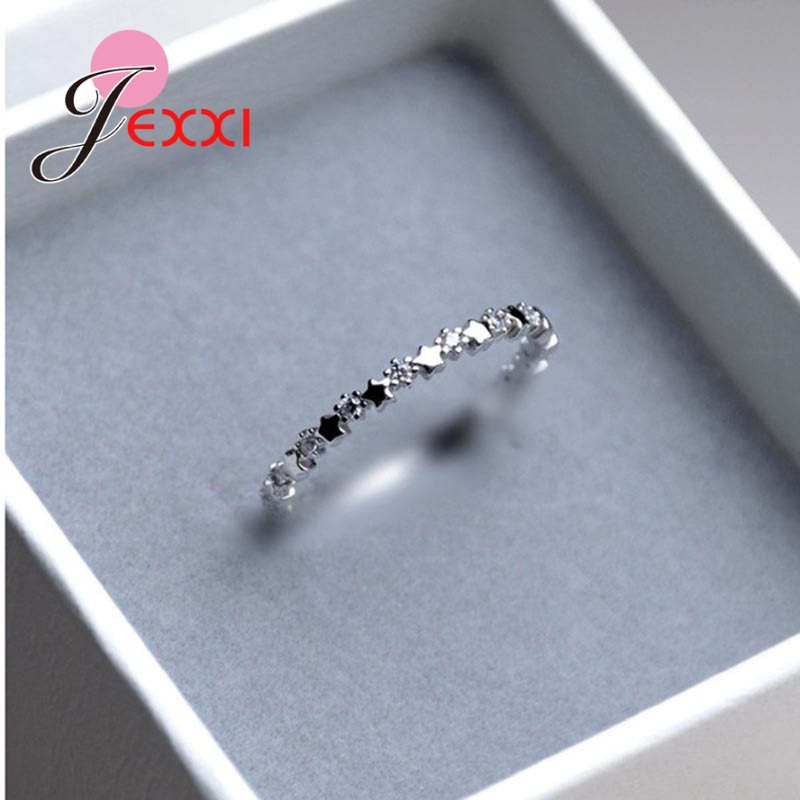 AliExpress 925 Silver Needle Star Ring with Clear CZ
