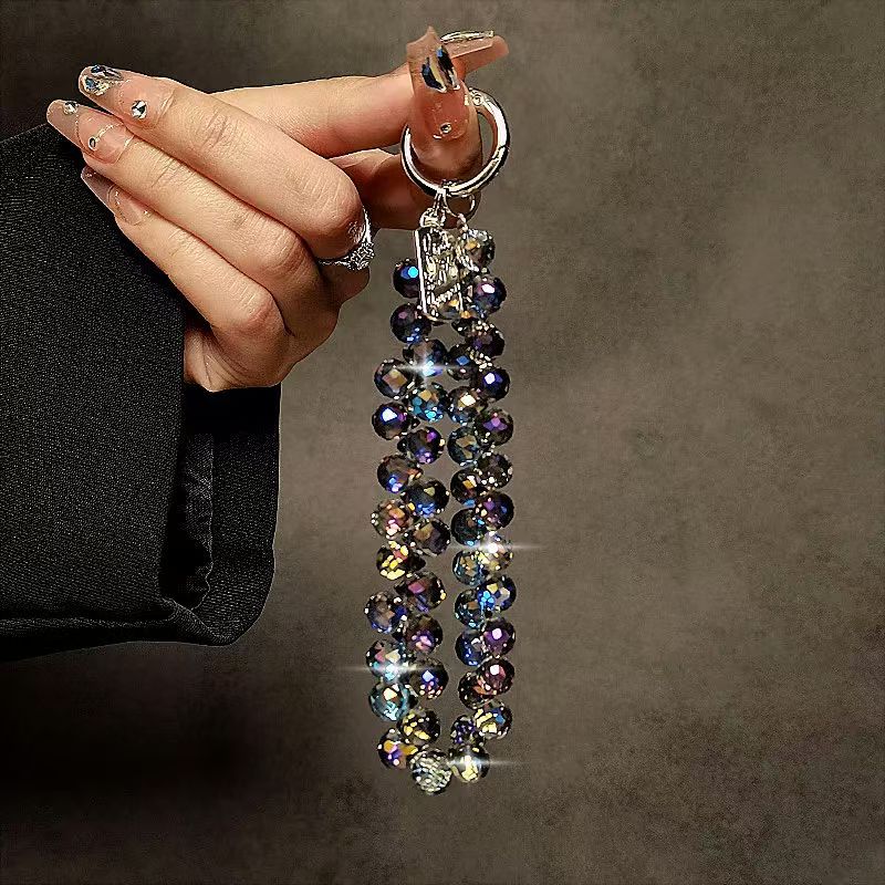 AliExpress Crystal Bead Wrist Strap Phone Charm with Clip, view 5