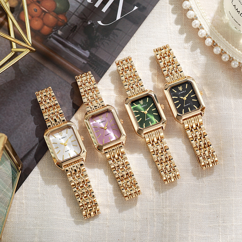 AliExpress Women's Rectangular Steel Band Quartz Watch, view 2