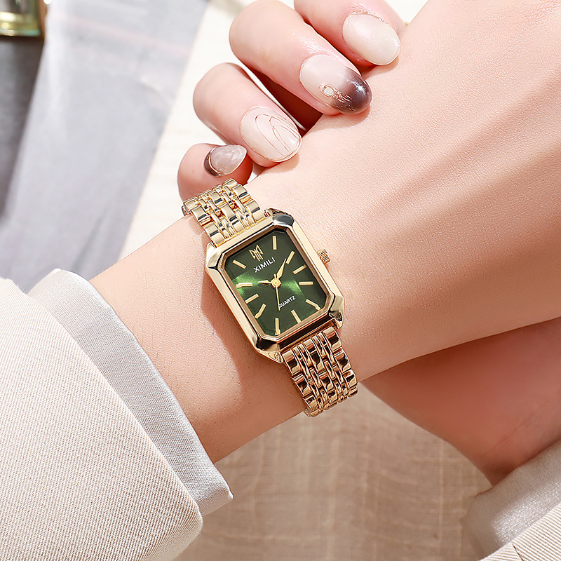 AliExpress Women's Rectangular Steel Band Quartz Watch, view 3