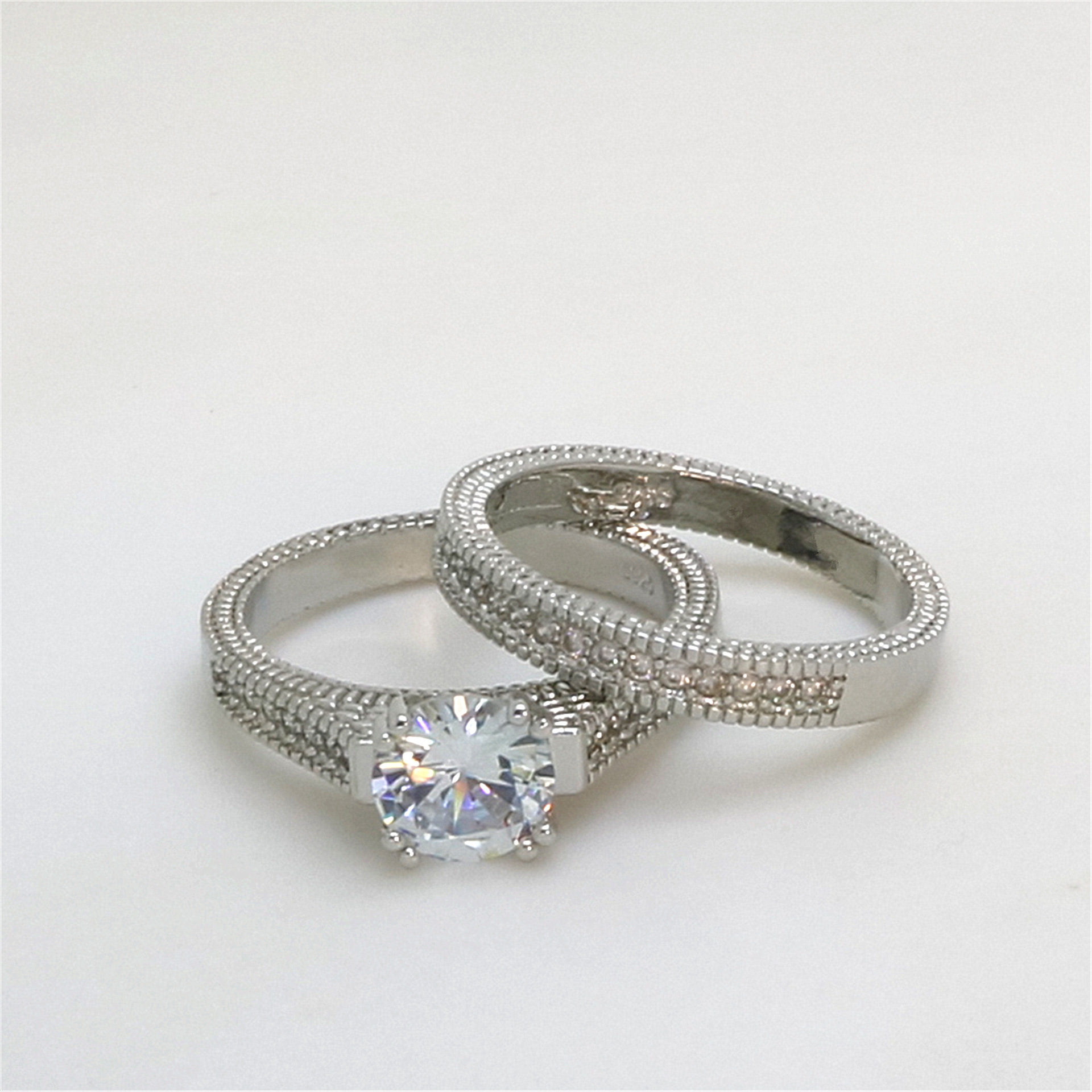 AliExpress LYEE CYEE Couple Wedding Rings Set with Zircon, view 2