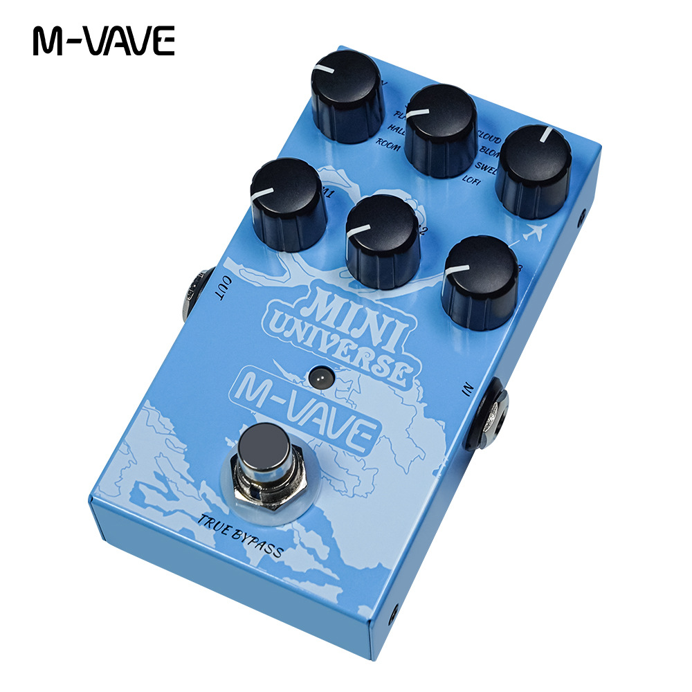 AliExpress M-VAVE Mini Universe Electric Guitar Digital Reverb Effects Pedal True Bypass Design Metal Case 9 Reverb Tones Effect Pedals, view 3