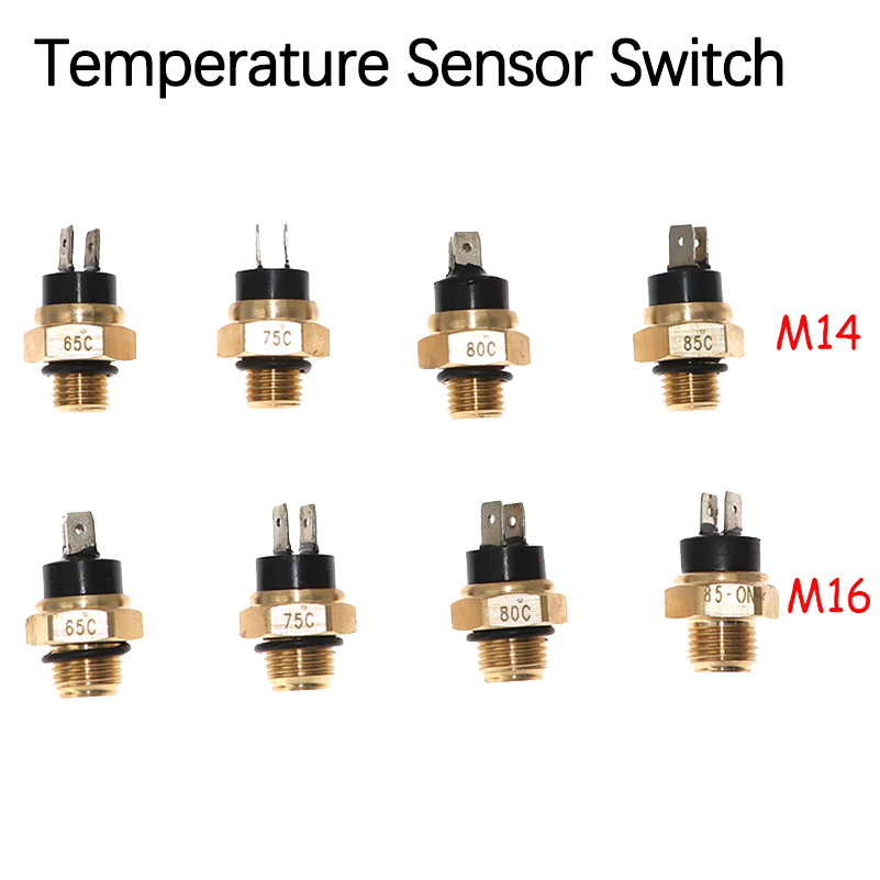 AliExpress M14/M16 Motorcycle Electric Radiator Coolant Fan Water Temperature Thermostat Switch Temp Sensor For 125 150 200 250 300 400 450