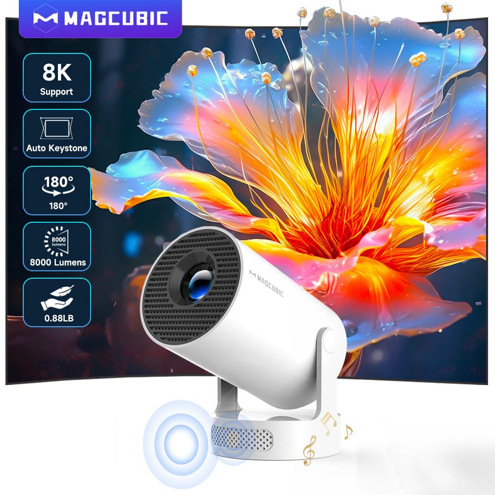 AliExpress Magcubic 8K Wifi6 Projector 290ANSI Android 14 Dual WIFI Allwinner H726 BT5.4 1280*720P Home Cinema Outdoor Portable HY300 Pro +