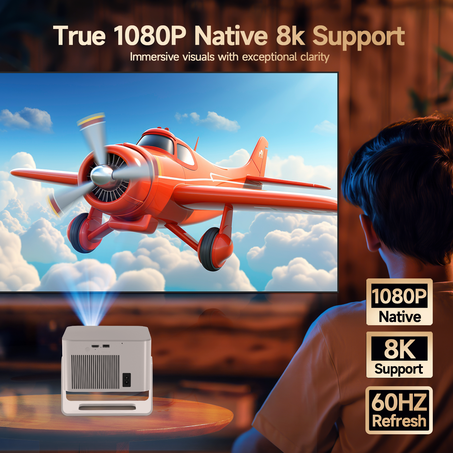AliExpress Magcubic Android 14 900ANSI Projector Auto Focus Native 1080P Support 8K With Wifi6 BT5.4 Portable Movie Outdoor HY350Max, view 4