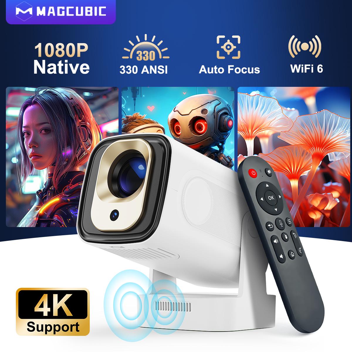 AliExpress Magcubic HY310 Projector Auto Focus 4K Native 1080P 330ANSI Android11 5W Speaker Air Mouse Voice Assistant Upgrated HY300