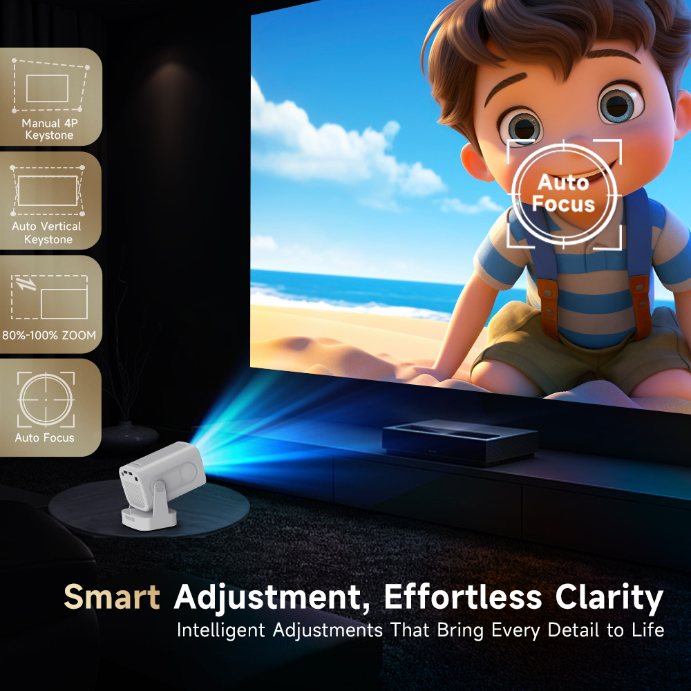 AliExpress Magcubic HY310 Projector Auto Focus 4K Native 1080P 330ANSI Android11 5W Speaker Air Mouse Voice Assistant Upgrated HY300, view 5