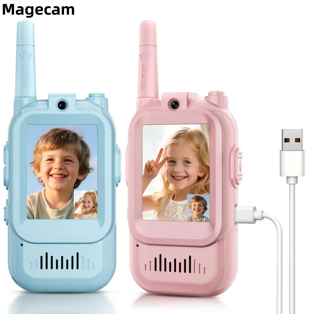 AliExpress Magecam Video Walkie Talkies for Kids 2 Pack Rechargeable Intercom Walkie-talkie 2 Screen One-Click Call Child Video Intercom