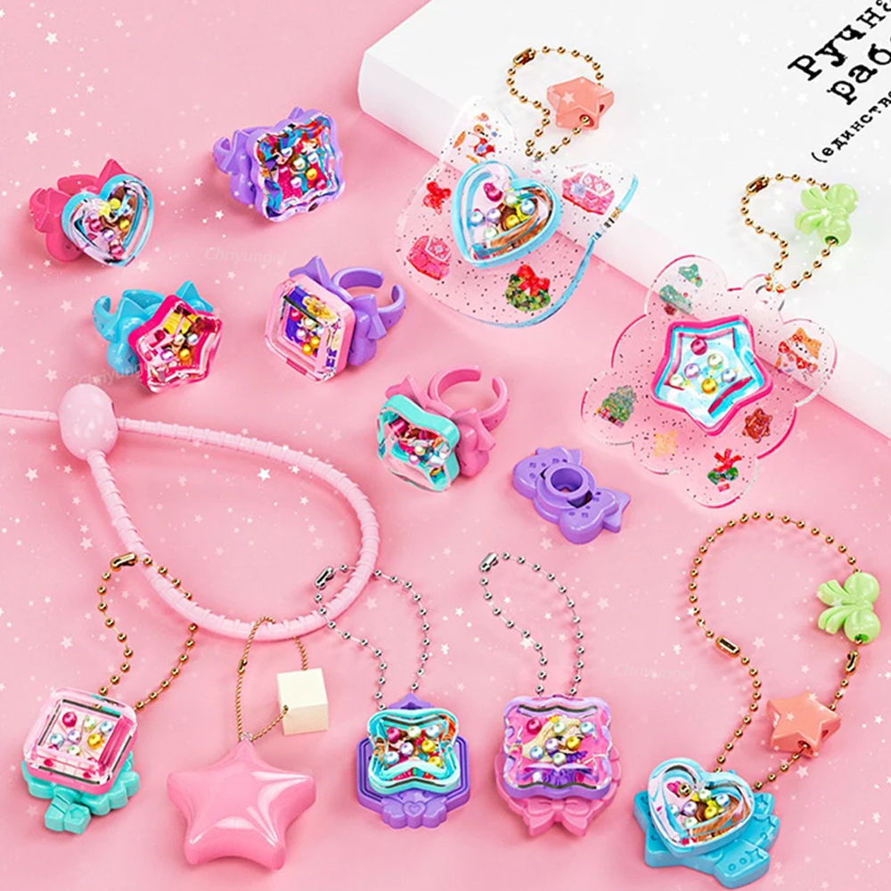 AliExpress Magic Jewelry Making Kit 3D Magic DIY Jewel Rings Keychain Creative Handmade Craft Box Set for Girls Xmas Birthday Gifts, view 5