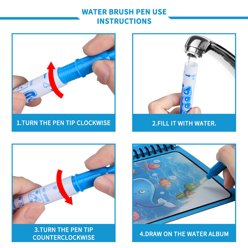 AliExpress Reusable Magic Water Drawing Book for Kids, view 4