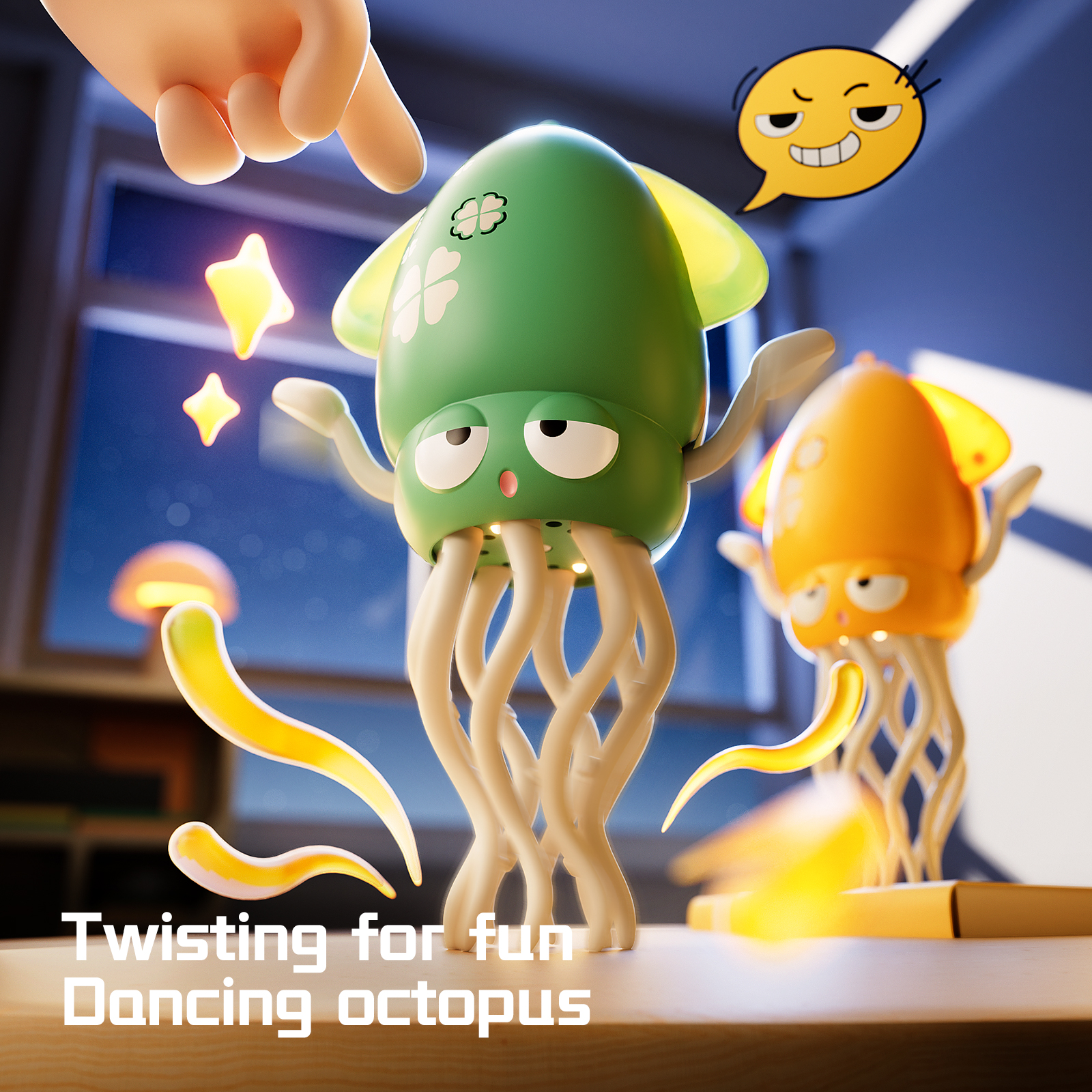 AliExpress Magical Dancing Octopus Sensing Obstacle Avoidance Octopus Light Music Crawling Toy Children's Birthday Gift, view 2