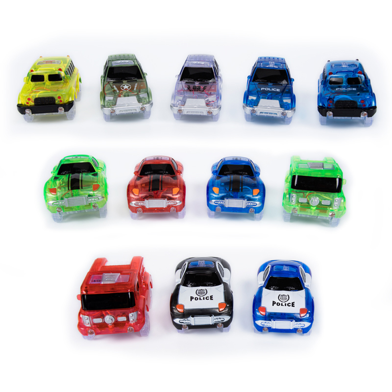 AliExpress Magical Glowing Race Track Car Toy Vehicle LED Light Electronics Car Tracks Toy Parts Car for Children Boys Gilrs Birthday Gift