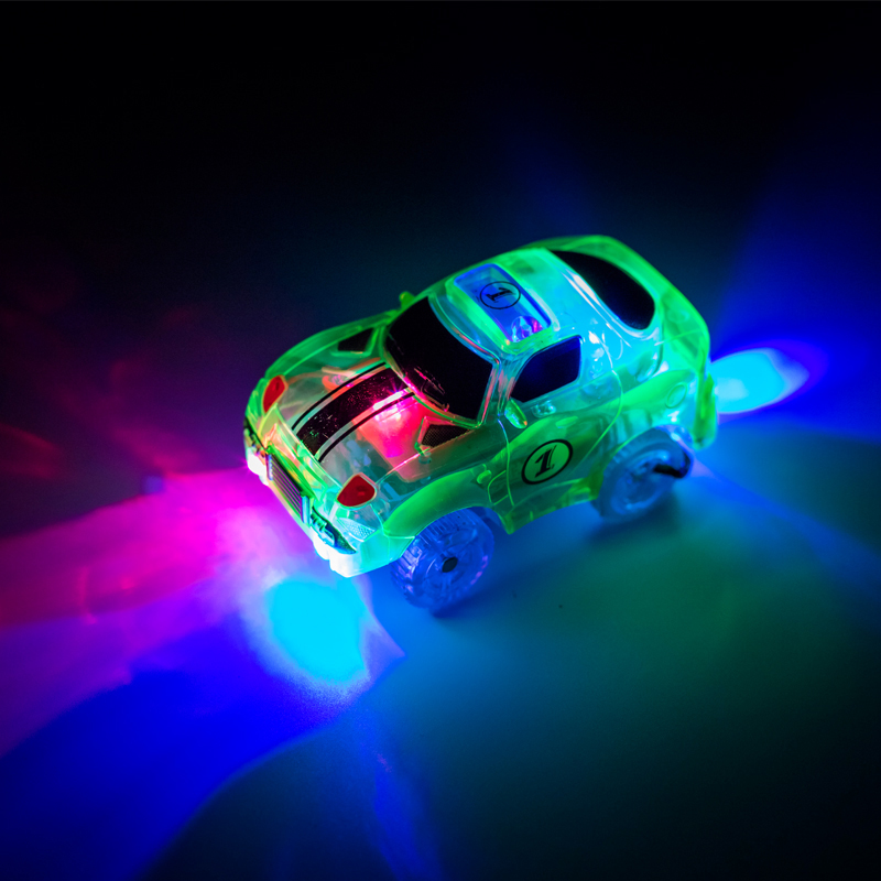 AliExpress Magical Glowing Race Track Car Toy Vehicle LED Light Electronics Car Tracks Toy Parts Car for Children Boys Gilrs Birthday Gift, view 2