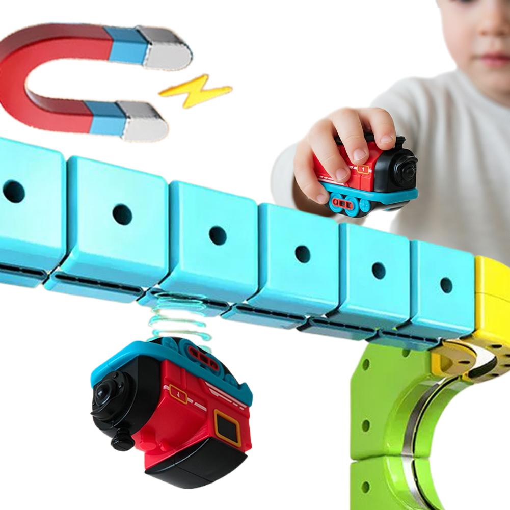 AliExpress Magical Track Car Toys,Flexible Car Track Magical Train DIY Race Car Track Building Kits 3D Building Tracks Cube Rails Toys, view 6