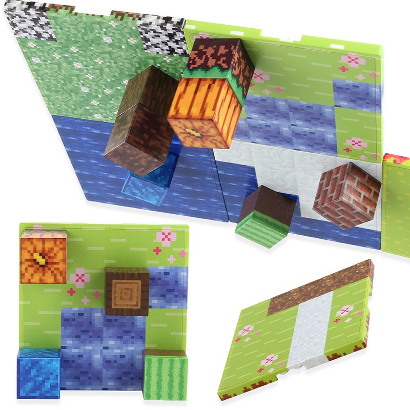 AliExpress Magnetic Base Plate Variety Baseplates Match Mine World Magnetic Building Blocks Toys for Boys and Girls 3+ DIY Children Toy, view 4