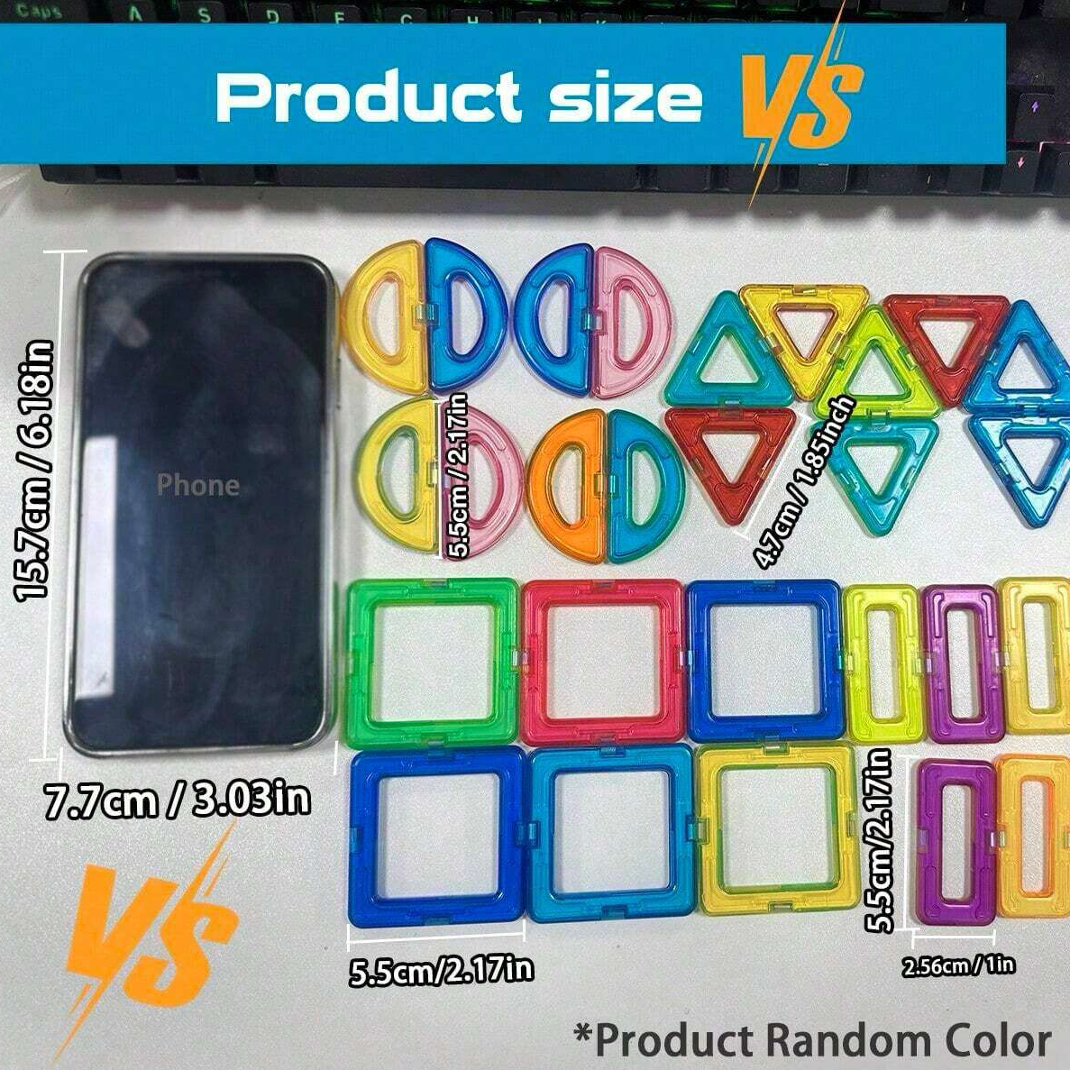 AliExpress Magnetic Building Blocks DIY Magnets Toys Medium Size STEM Toys Construction Toys Learning Educational Magnet Toys, view 4