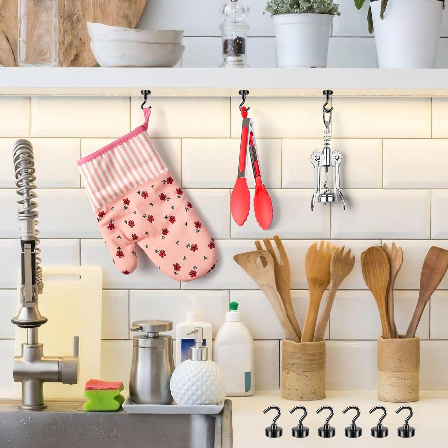 AliExpress Heavy-Duty Black Magnetic Hooks, view 5
