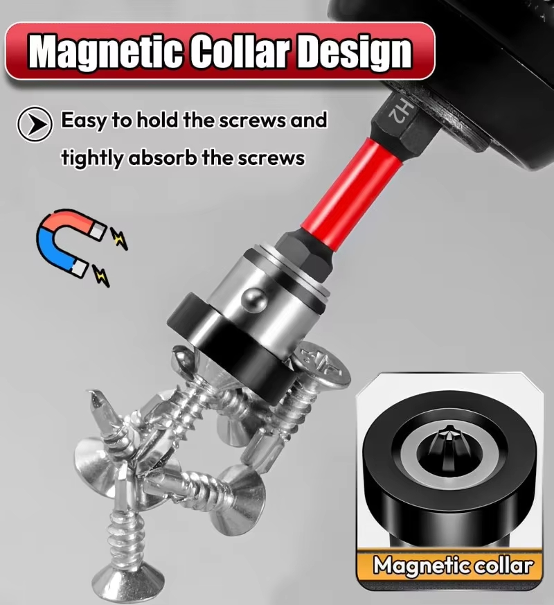 AliExpress Magnetic Positioning Screwdriver Bits S2 Drywall Screw for Plasterboard Gypsum Board Locating Bit Batch Head Drilling Tools, view 4