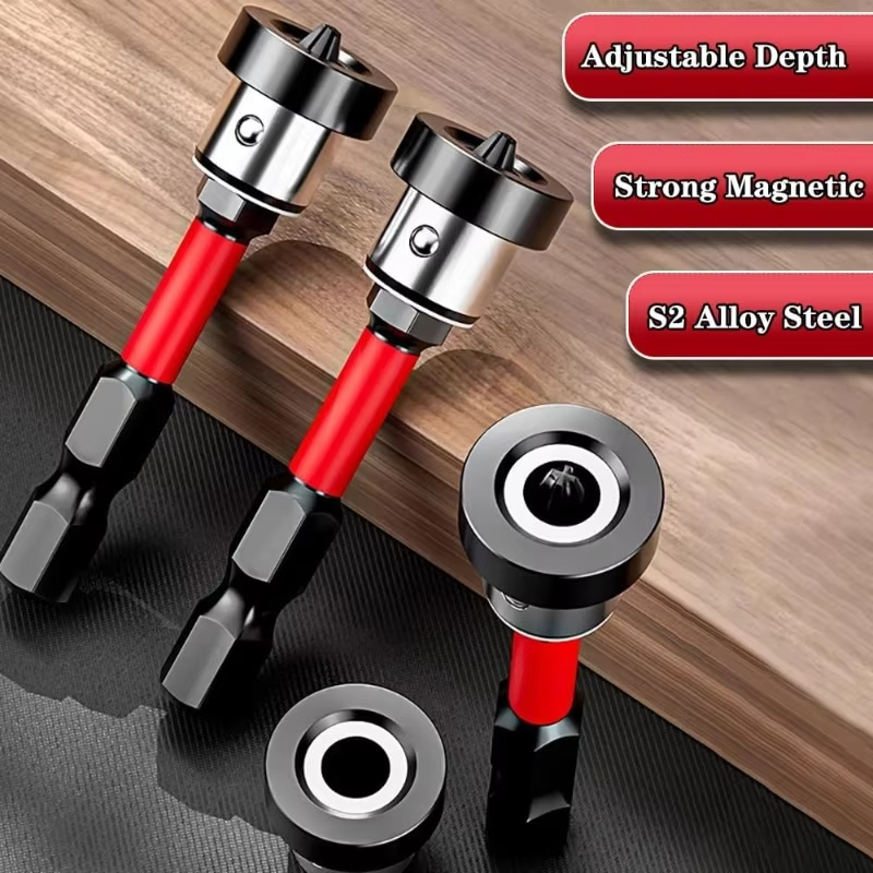 AliExpress Magnetic Positioning Screwdriver Bits S2 Drywall Screw for Plasterboard Gypsum Board Locating Bit Batch Head Drilling Tools, view 5