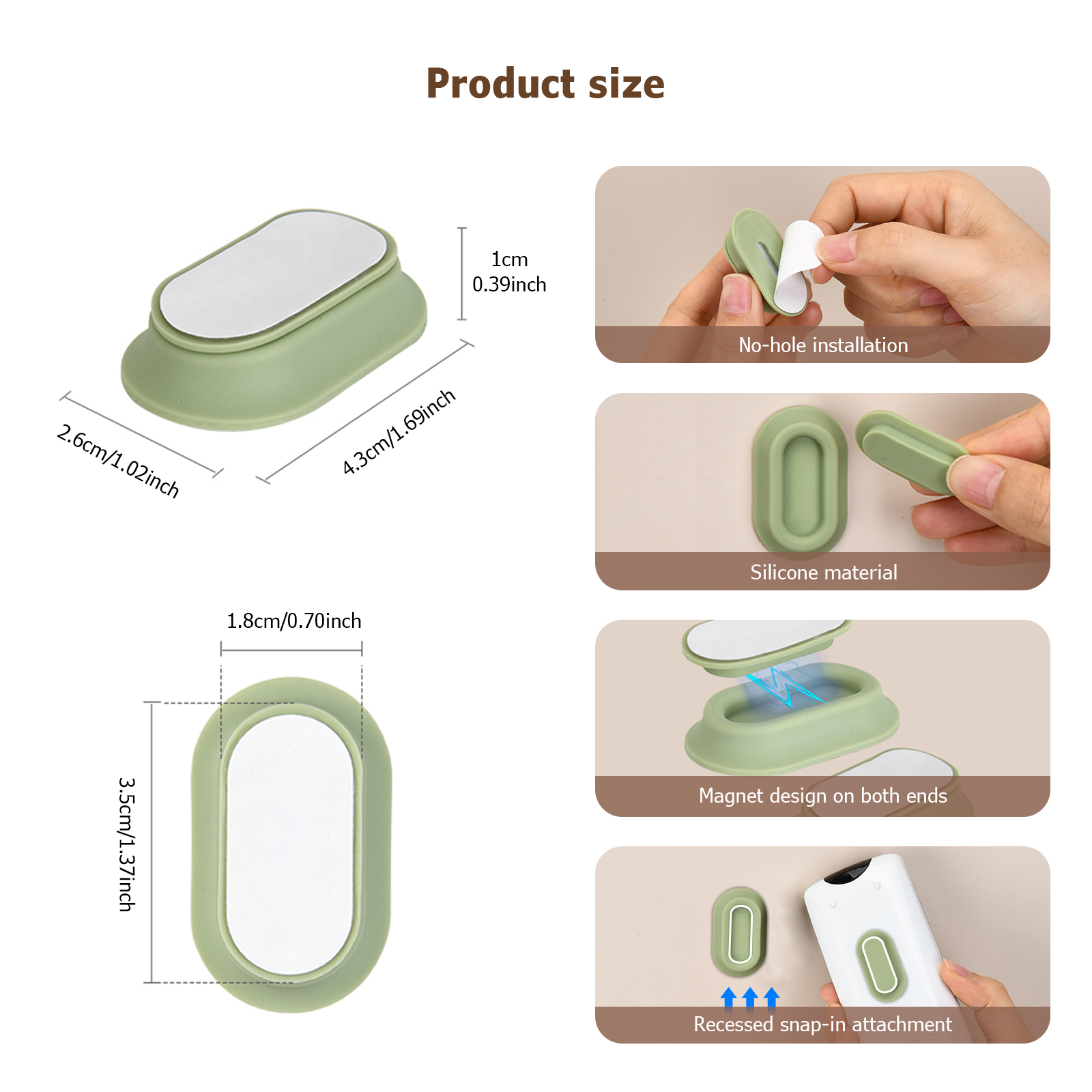 AliExpress Magnetic Remote Control Bracket, Self-Adhesive Wall Mounted Storage Bracket for Remote Controls, Household Goods Storage, view 6