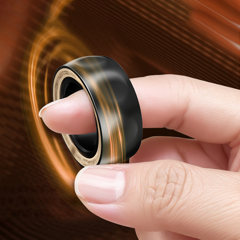 AliExpress Magnetic Ring for Stress Relief Anti-Anxiety Fidget Toy Spinner Ring for Adults Cool Gadgets for Men Women, Birthday Gift Idea, view 2