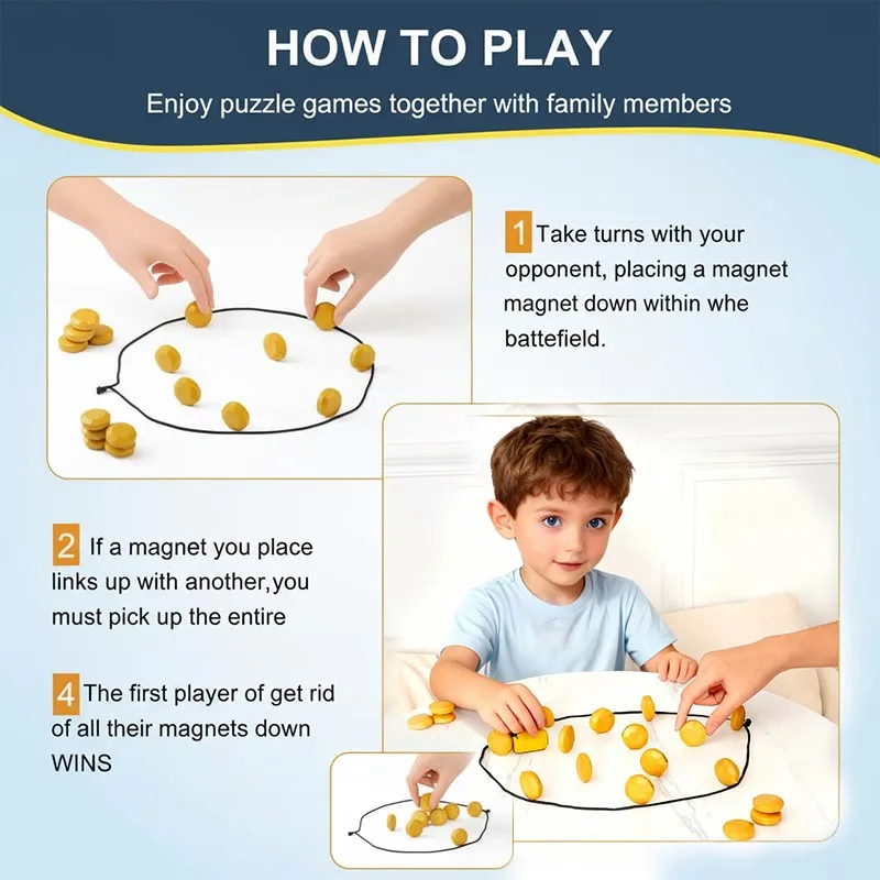 AliExpress Magnetic Stones Chess Board Game 3.4cm Interactive Tabletop Strategy Battle for Family Party Kids Adults, view 5