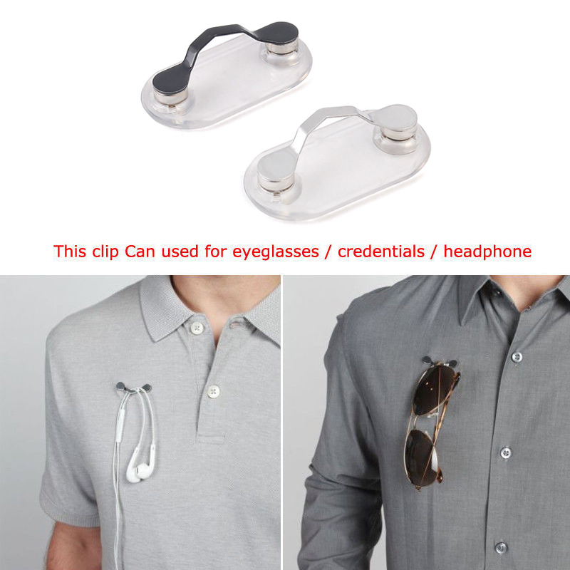 AliExpress Magnetic Sunglasses Glasses Holder Badge Hangaing Headset Brooch Durable Hook Multi-Purpose Magnetic Clip for Glasses Badge, view 2