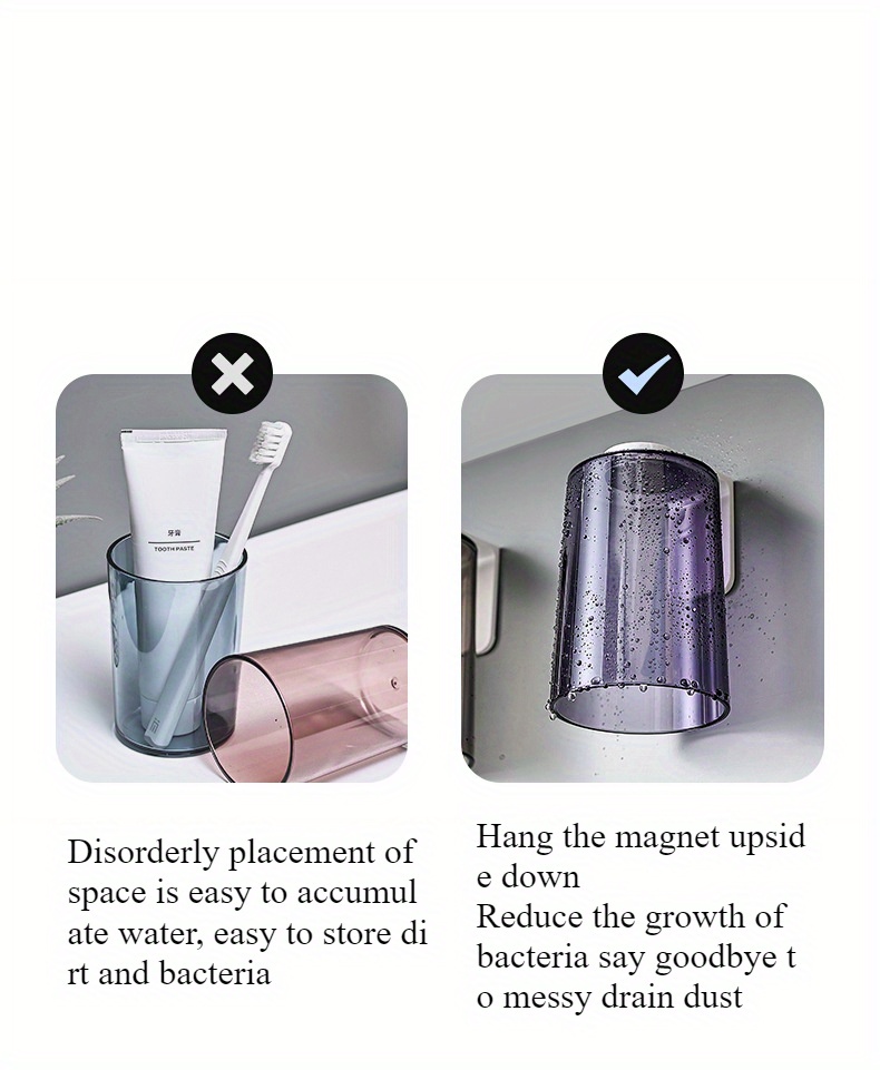 AliExpress Magnetic Wall-Mounted Upside-Down Rinse Cup, view 6