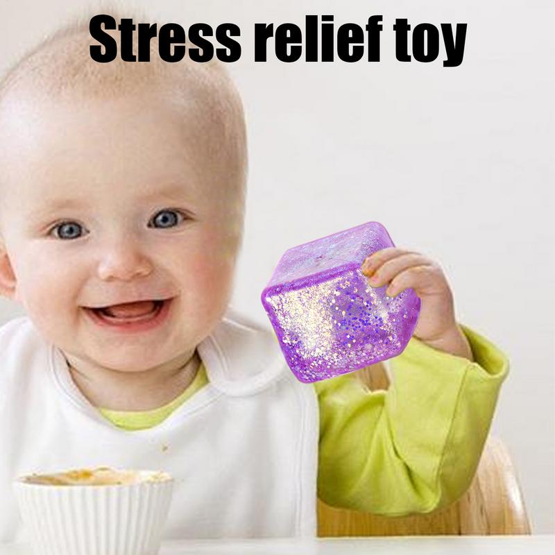 AliExpress Maltose Cube Stress Squeeze Toy D ecompression Small Ice Cubes Anti Stress Slow Rebound Polar Light Colorful Squeeze TPR Block, view 5