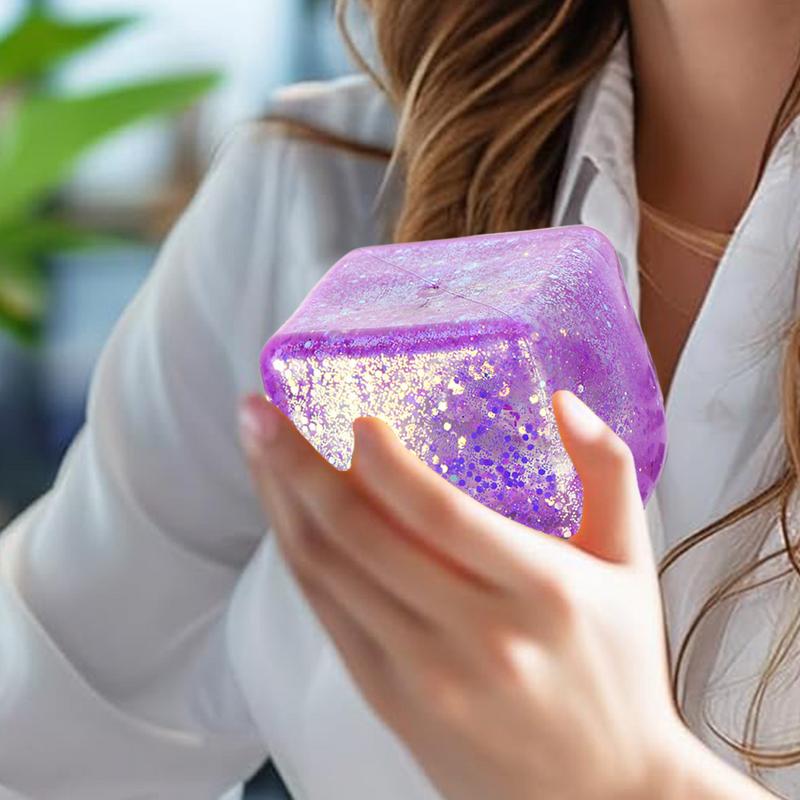 AliExpress Maltose Cube Stress Squeeze Toy D ecompression Small Ice Cubes Anti Stress Slow Rebound Polar Light Colorful Squeeze TPR Block, view 6