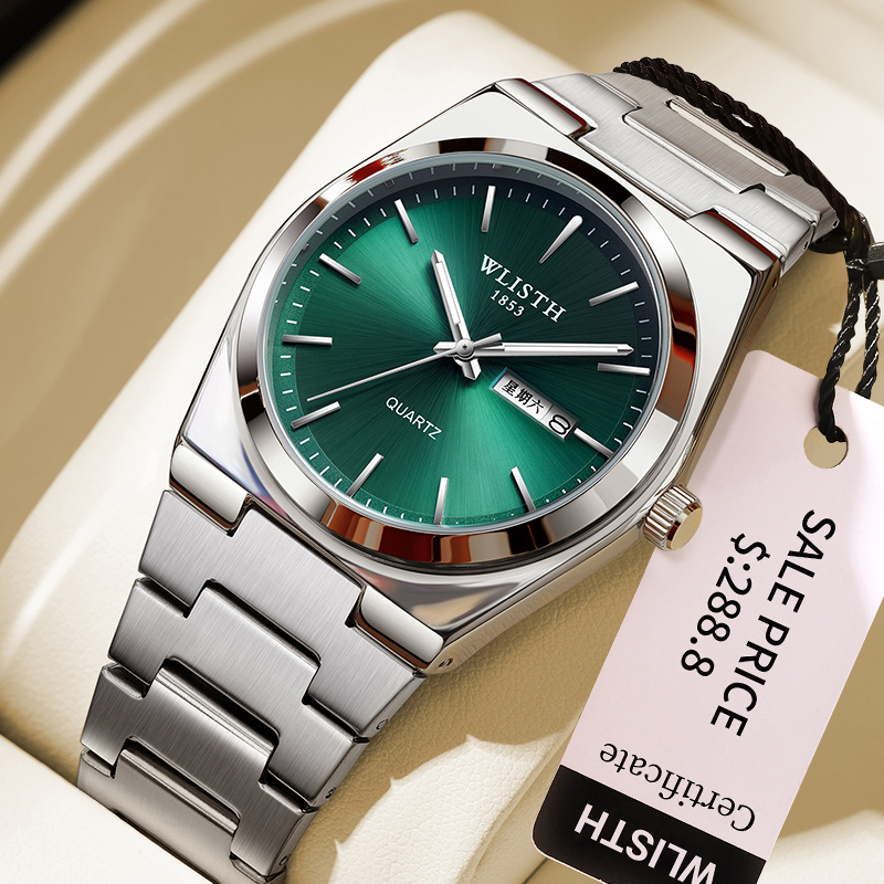 AliExpress Men's Stainless Steel Quartz Watch with Date, view 4