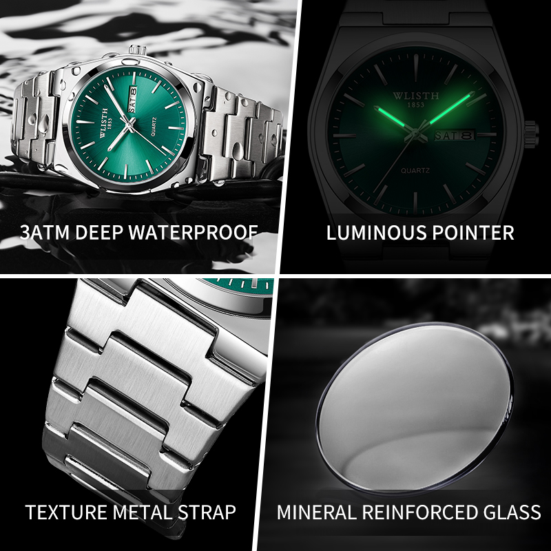 AliExpress Men's Stainless Steel Quartz Watch with Date, view 5