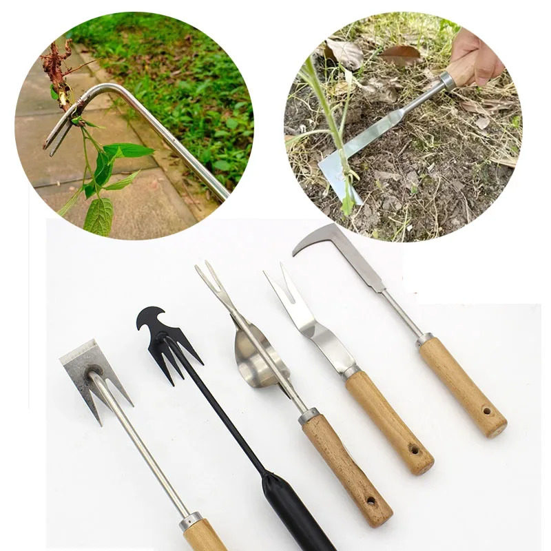 AliExpress Manual Weeding Machine Set: Mower Sickle + Road Crack Weeding Tool + Garden Hand Shovel - Heavy Duty Carbon Steel for Outdoor &