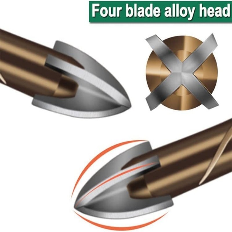 AliExpress Masonry Concrete Drill Bits For Glass Ceramic Tile Brick Plastic Wood Mason Hard Alloy Wall Hole Opener Hex Shank 3mm To 12mm, view 3