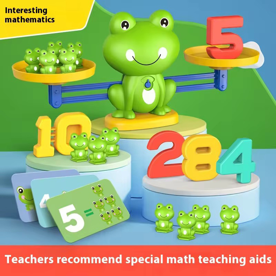 AliExpress Mathematical Intelligence Math Toys Funny Frog Scale Children's Early Education Toys Addition Subtraction Balance Enlightenment, view 3