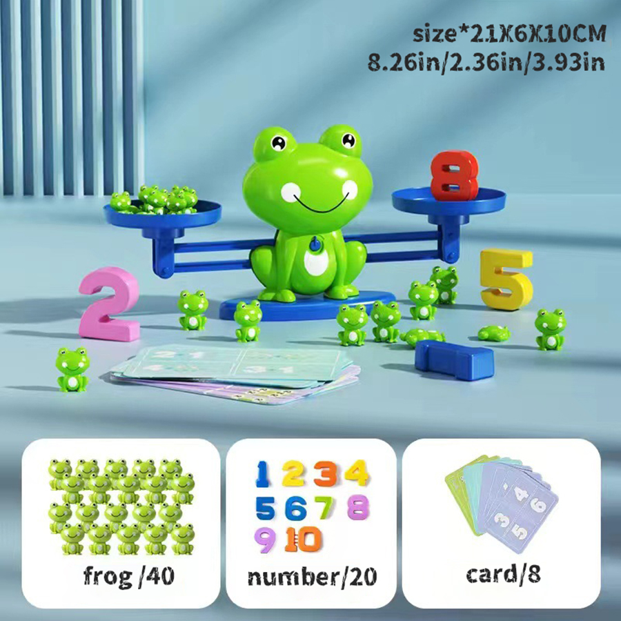 AliExpress Mathematical Intelligence Math Toys Funny Frog Scale Children's Early Education Toys Addition Subtraction Balance Enlightenment, view 5