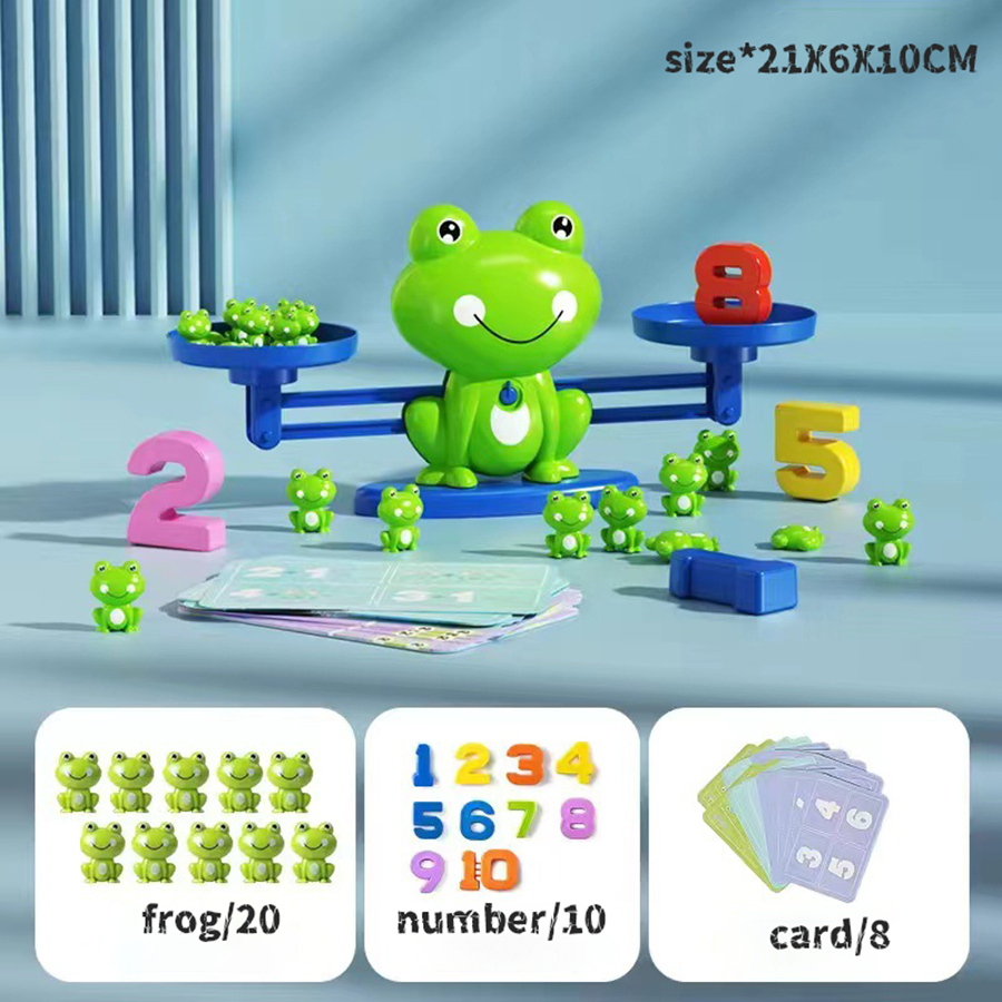 AliExpress Mathematical Intelligence Math Toys Funny Frog Scale Children's Early Education Toys Addition Subtraction Balance Enlightenment, view 6