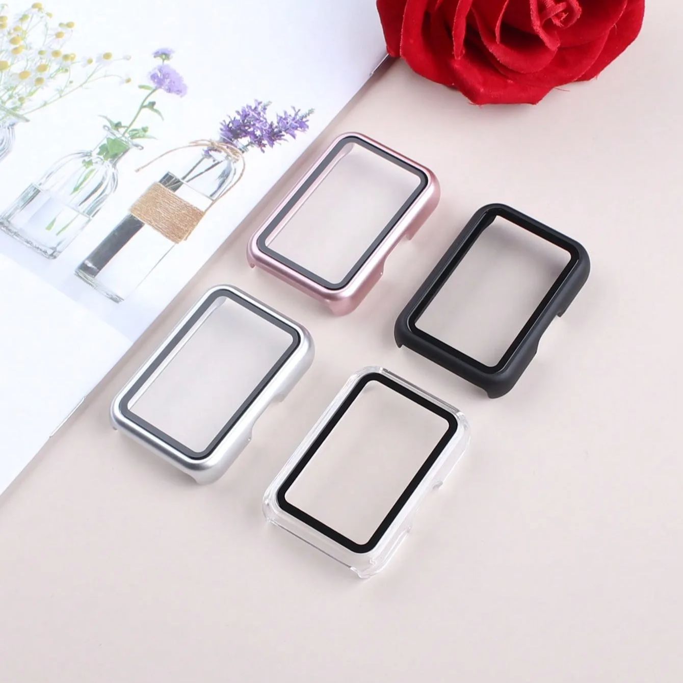 AliExpress Matte Watch Case with Glass for Samsung Galaxy Fit3