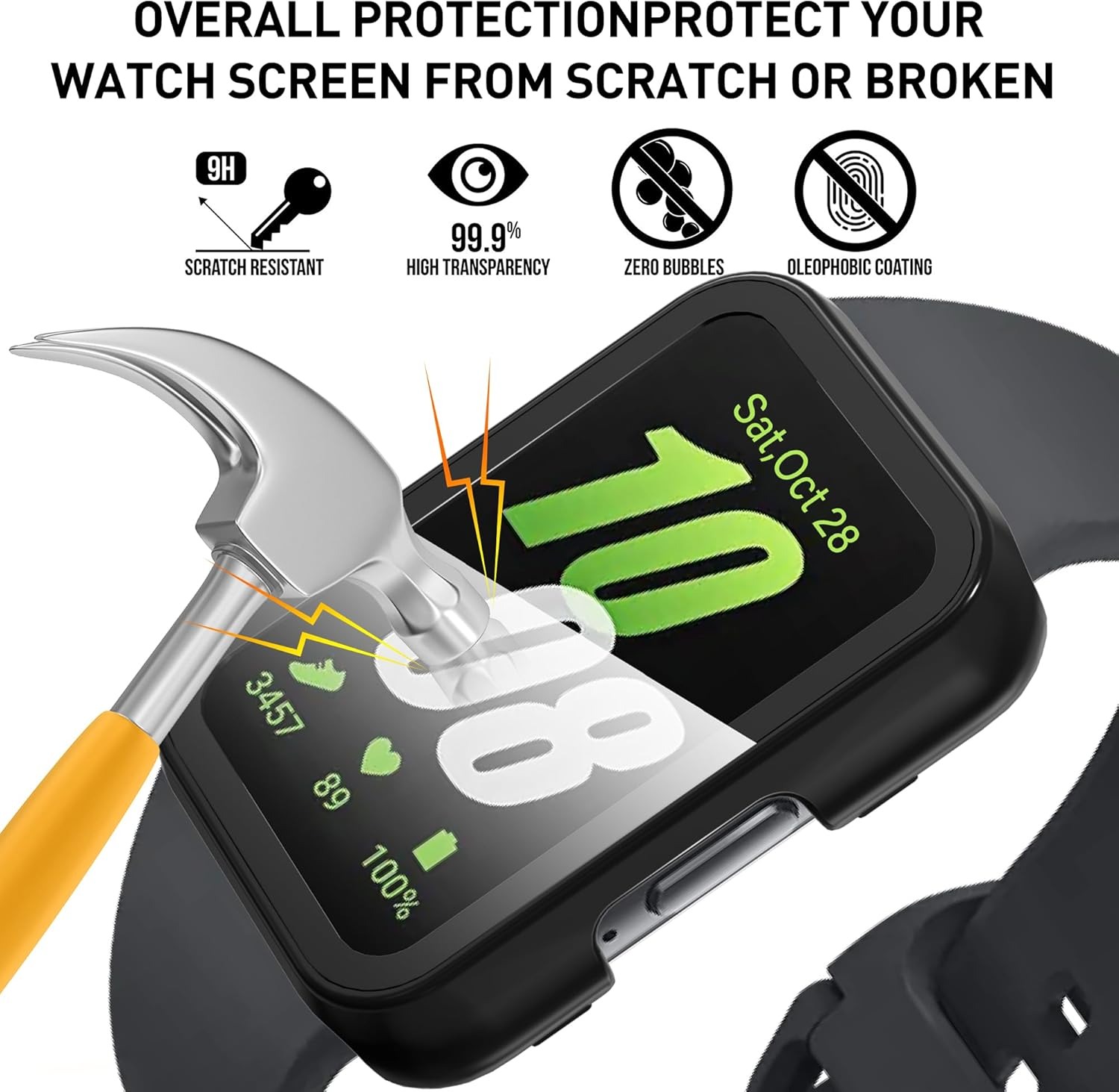 AliExpress Matte Watch Case with Glass for Samsung Galaxy Fit3, view 3