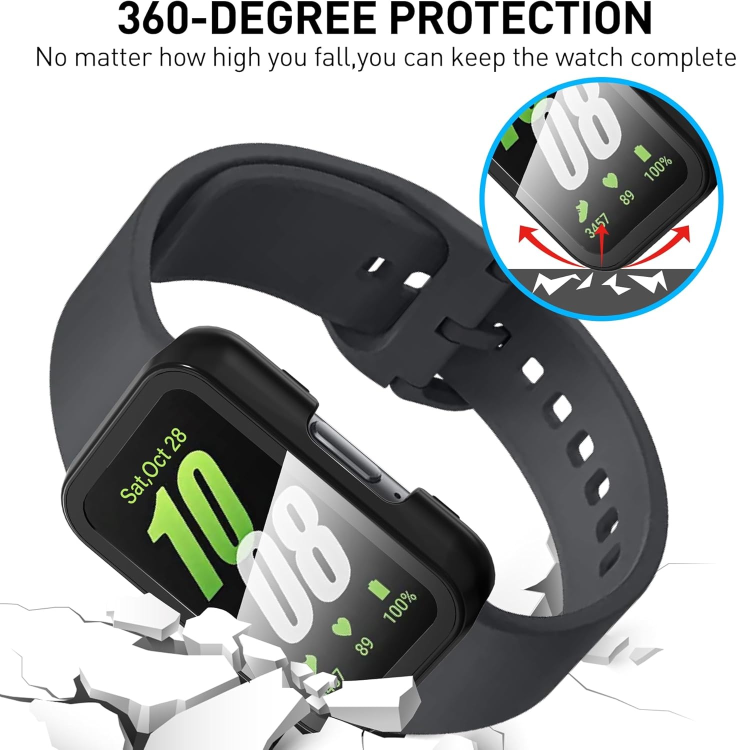 AliExpress Matte Watch Case with Glass for Samsung Galaxy Fit3, view 5