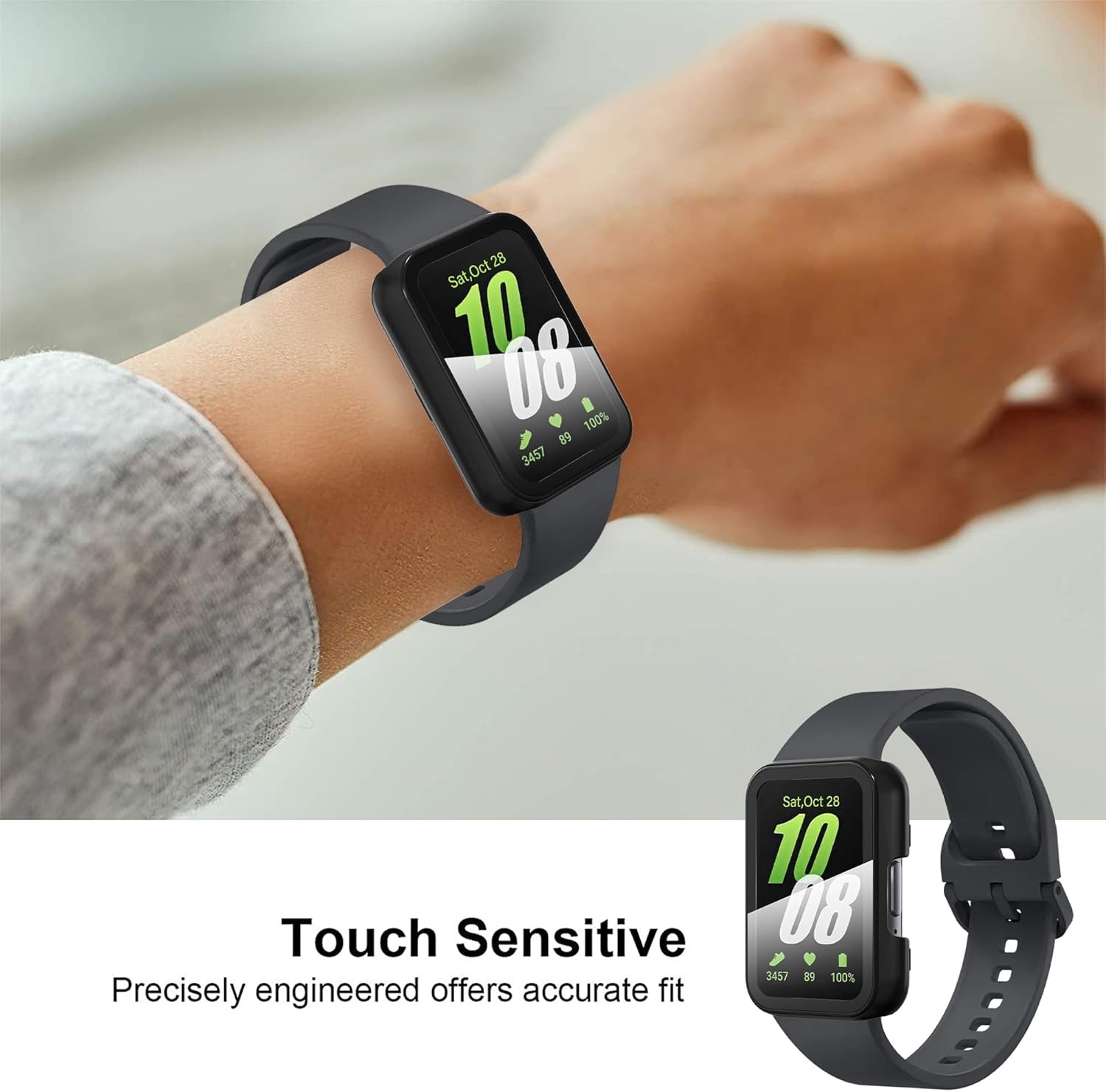 AliExpress Matte Watch Case with Glass for Samsung Galaxy Fit3, view 6